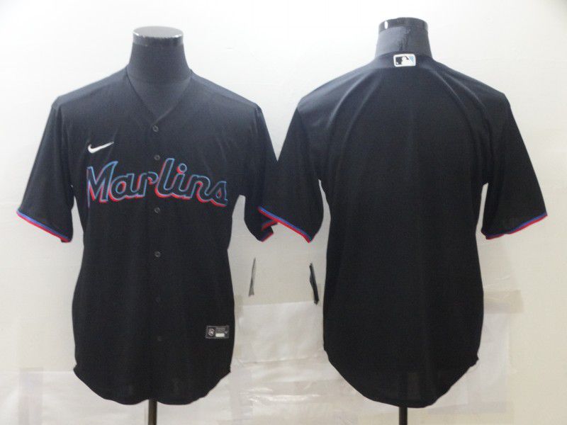 Men Miami Marlins Blank Black Game 2021 Nike MLB Jersey